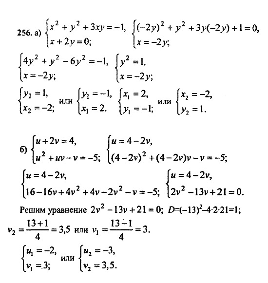 Ответ на задание 256 - ГДЗ по алгебре 9 класс Макарычев, Миндюк