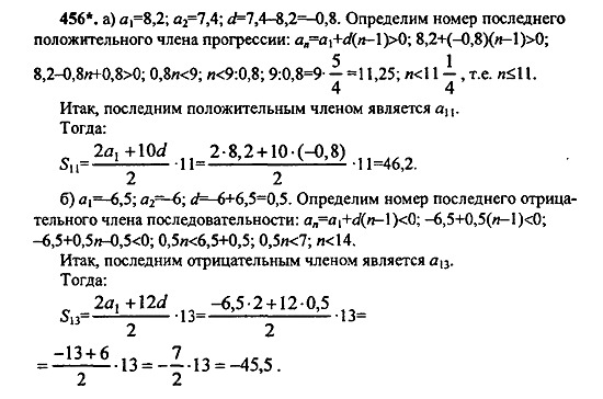 Ответ на задание 456 - ГДЗ по алгебре 9 класс Макарычев, Миндюк