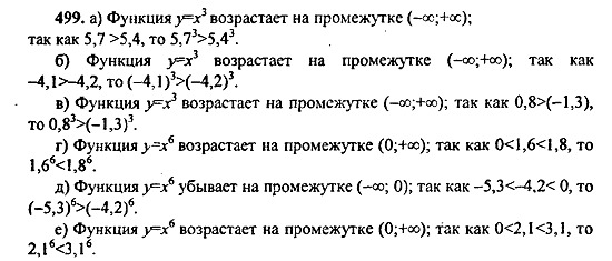 Ответ на задание 499 - ГДЗ по алгебре 9 класс Макарычев, Миндюк