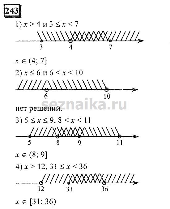 Ответ на задание 243 - ГДЗ по математике 6 класс Дорофеев. Часть 1