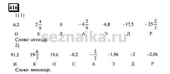 Ответ на задание 414 - ГДЗ по математике 6 класс Дорофеев. Часть 2