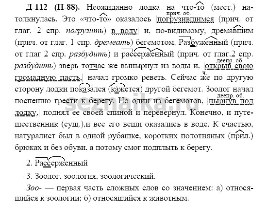 Ответ на задание 107 - ГДЗ по русскому языку 7 класс Разумовская