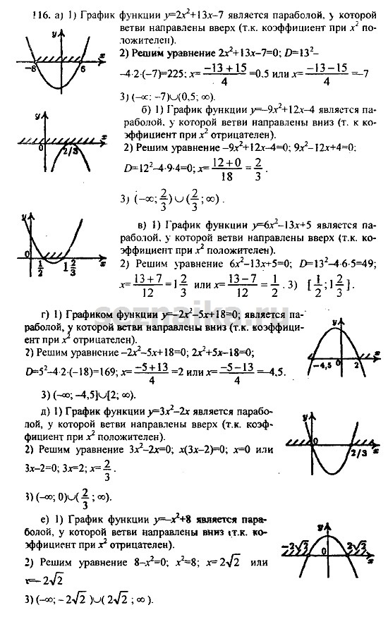 Ответ на задание 116 - ГДЗ по алгебре 9 класс Макарычев, Миндюк