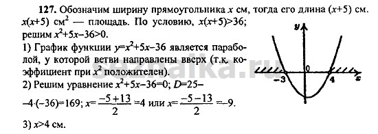 Ответ на задание 127 - ГДЗ по алгебре 9 класс Макарычев, Миндюк