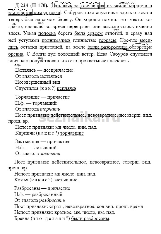 Ответ на задание 213 - ГДЗ по русскому языку 7 класс Разумовская